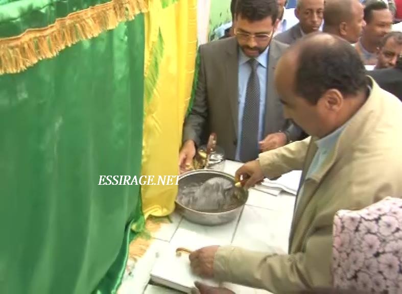 " خلال وضع الحجر الأساس لتوسعة انبيكه "