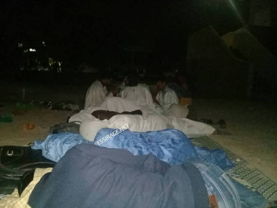 صورة من الاعتصام الليلة 
